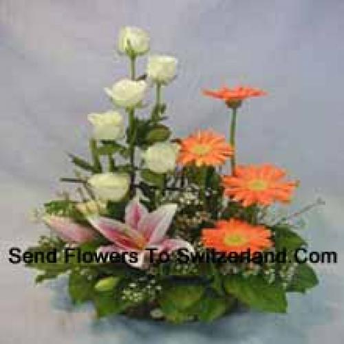 Elegant Assorted Flower Basket